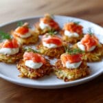 Mini-röstis de pommes de terre au saumon fumé
