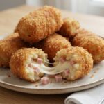 Croquettes de purée au jambon et fromage