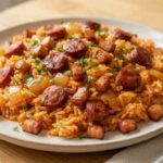 Riz au chorizo et lardons ultra gourmand