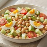 Salade protéinée pois chiches, avocat & œufs