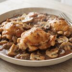 Poulet au porto et champignons